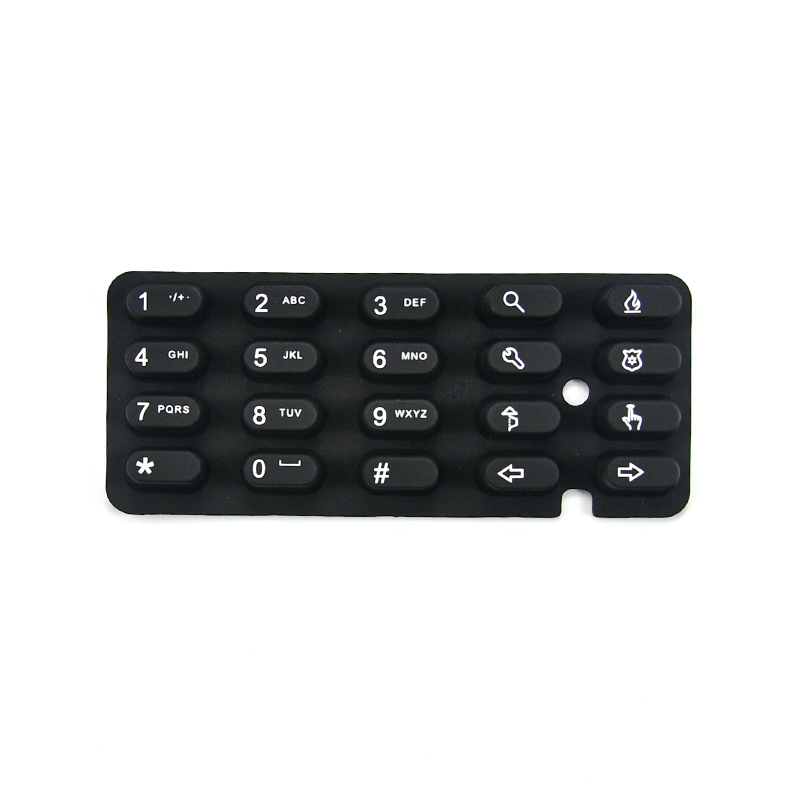 ODM laser Cutting Black Rubber Keyboard Custom Made Silicone Button Rubber Keypad